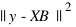 ||y - XB||^{2}